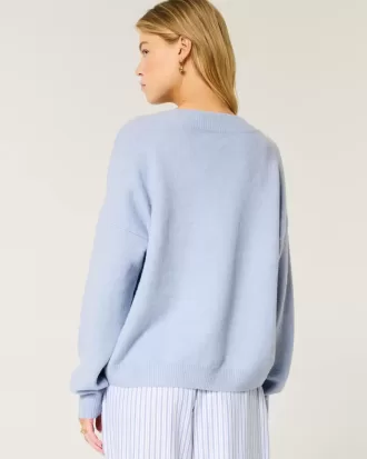 Maglione oversize con scollo a V Comfy Cloud di Hollister