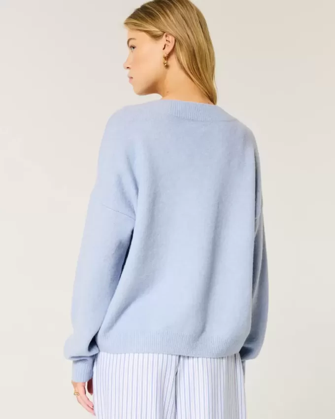 Maglione oversize con scollo a V Comfy Cloud di Hollister