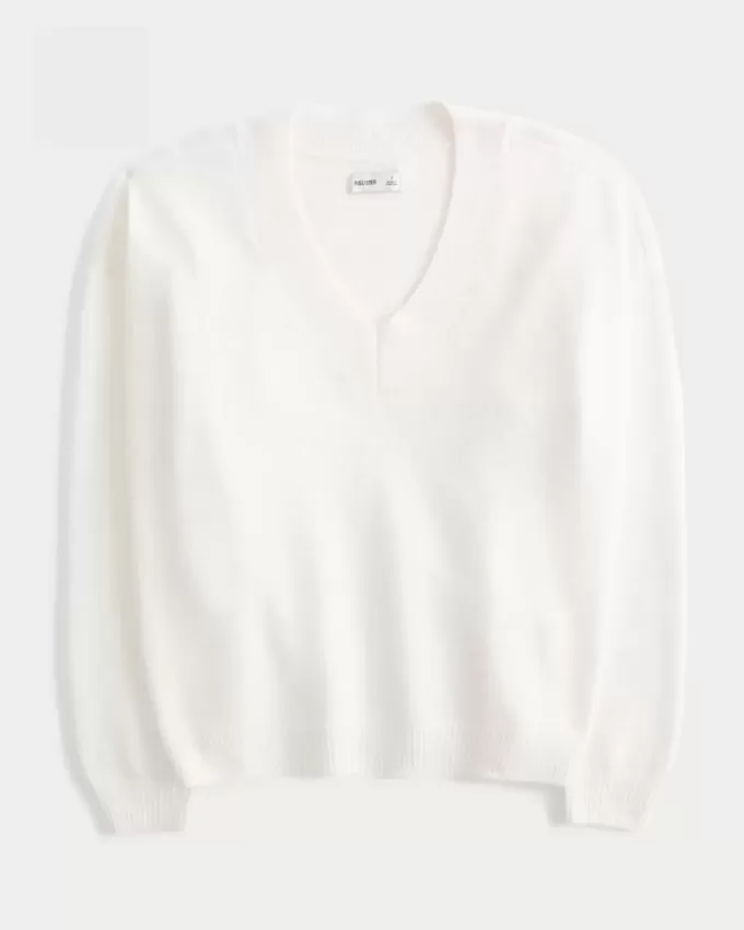 Maglione oversize con scollo a V Comfy Cloud di Hollister