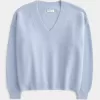 Maglione oversize con scollo a V Comfy Cloud di Hollister