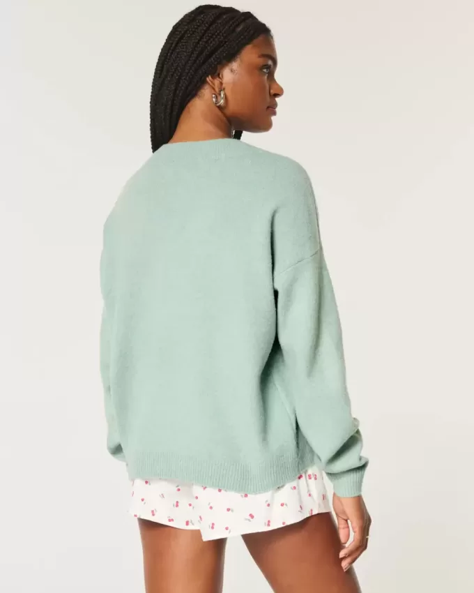 Maglione oversize con scollo a V Comfy Cloud di Hollister