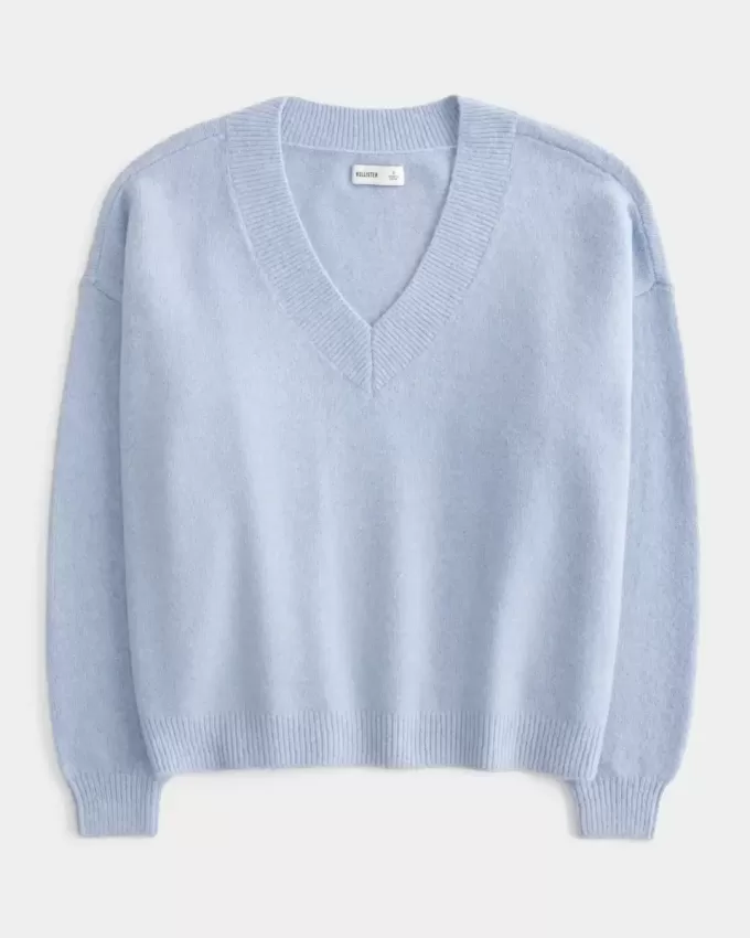 Maglione oversize con scollo a V Comfy Cloud di Hollister