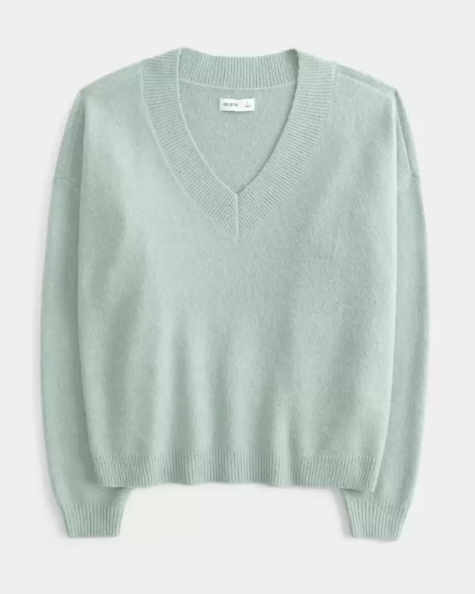 Maglione oversize con scollo a V Comfy Cloud di Hollister