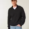 Maglione squadrato con cerniera a un quarto