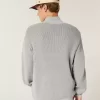Maglione squadrato con cerniera a un quarto