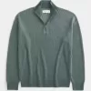 Maglione squadrato con cerniera a un quarto