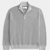 Maglione squadrato con cerniera a un quarto