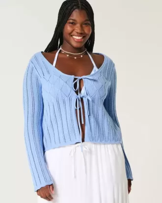 Maglione testurizzato con nodo frontale in stile uncinetto