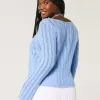 Maglione testurizzato con nodo frontale in stile uncinetto
