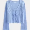 Maglione testurizzato con nodo frontale in stile uncinetto