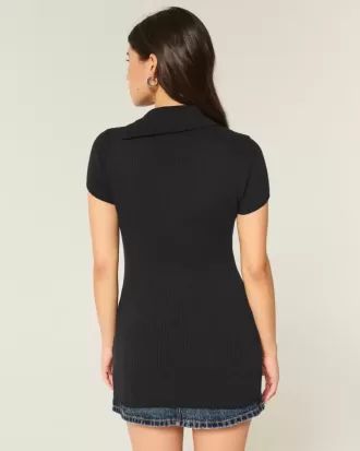 Maglione tunica a maniche corte