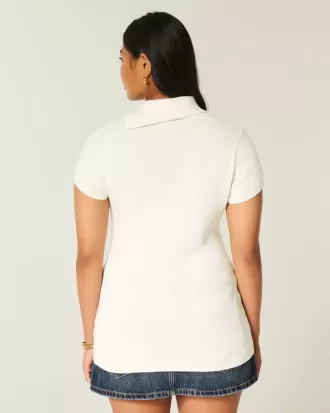 Maglione tunica a maniche corte