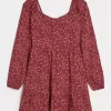 Mini abito a maniche lunghe con scollo a V