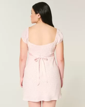 Mini abito con fascia in crepe satin