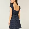 Mini abito con fascia in crepe satin