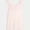 Mini abito con fascia in crepe satin