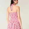 Mini abito con scollo all’americana e vita bassa