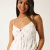 Mini abito in chiffon con orlo asimmetrico