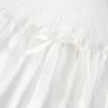 Mini gonna-pantalone a balze arricciate