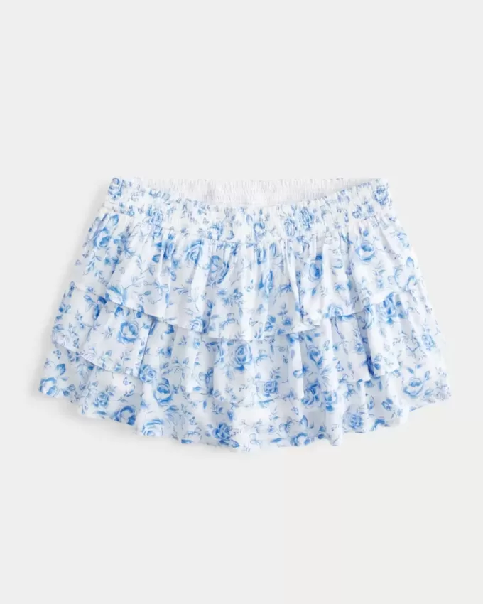 Mini gonna-pantalone a strati