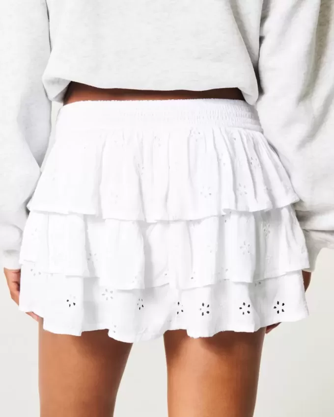 Mini gonna-pantalone a strati