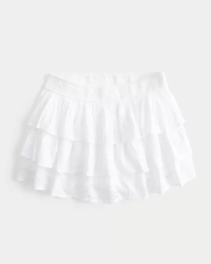 Mini gonna-pantalone a strati