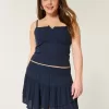 Mini gonna pantalone a strati con orlo asimmetrico Mini gonna pantalone a strati con orlo asimmetrico