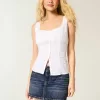 Mini gonna-pantalone in denim a vita bassa
