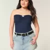 Mini gonna-pantalone in denim a vita bassa Mini gonna-pantalone in denim a vita bassa