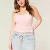 Mini gonna-pantalone in denim con lacci lavaggio chiaro