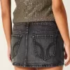 Mini gonna-pantalone in denim micro