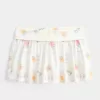 Mini gonna-pantalone in maglia con risvolto