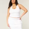 Mini gonna-pantalone in maglia con volant Mini gonna-pantalone in maglia con volant