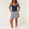 Mini gonna-pantalone in maglia con volant Mini gonna-pantalone in maglia con volant