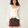 Mini gonna-pantalone in twill a vita bassa Mini gonna-pantalone in twill a vita bassa