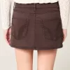 Mini gonna-pantalone in twill a vita bassa Mini gonna-pantalone in twill a vita bassa