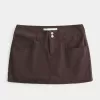 Mini gonna-pantalone in twill a vita bassa Mini gonna-pantalone in twill a vita bassa