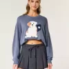 Mini gonna-pantalone plissettata a vita media
