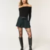 Mini gonna-pantalone plissettata a vita media Mini gonna-pantalone plissettata a vita media