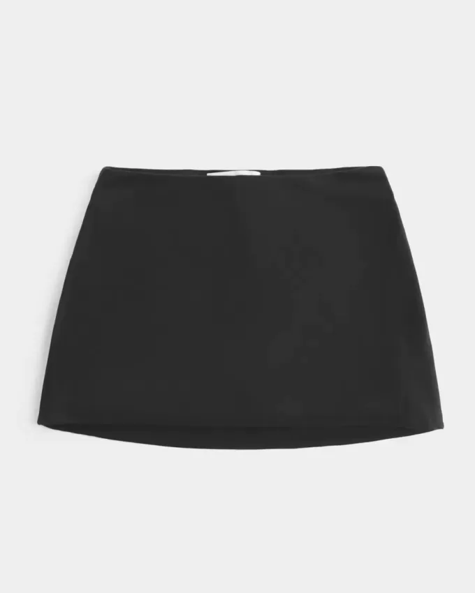 Mini gonna-skirt a vita alta a trapezio