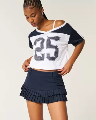 Mini gonna-skirt micro-plissettata