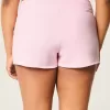 Mini pantaloncini in pile con grafica numerica Mini pantaloncini in pile con grafica numerica