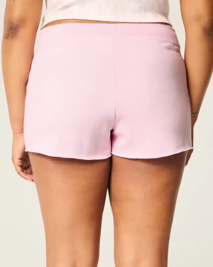Mini pantaloncini in pile con grafica numerica Mini pantaloncini in pile con grafica numerica