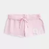 Mini pantaloncini in pile con grafica numerica Mini pantaloncini in pile con grafica numerica