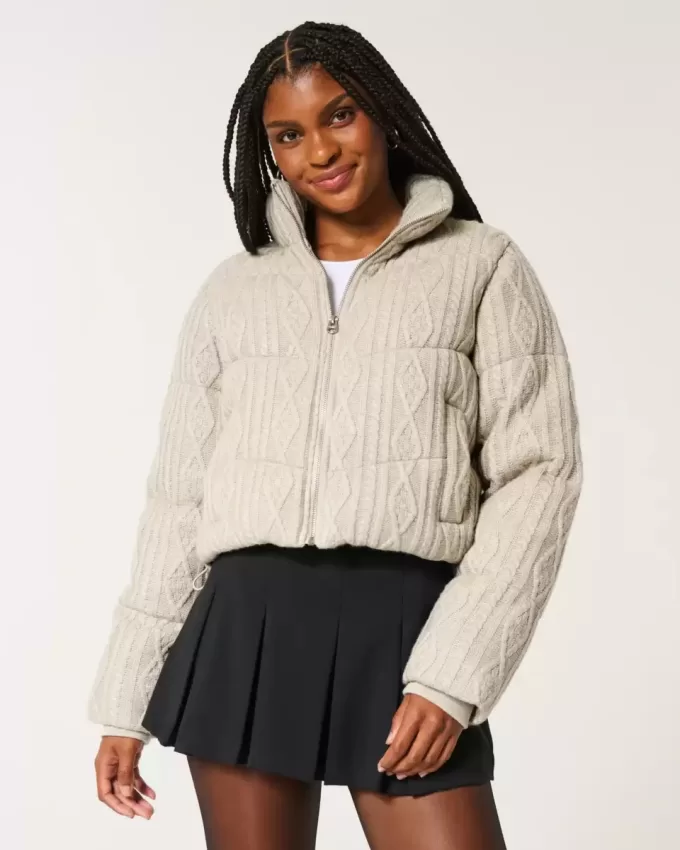 Mini piumino in maglia