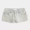 Mini shorts in denim chiaro a vita bassa