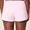 Mini shorts in pile con grafica a cuore Mini shorts in pile con grafica a cuore