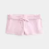 Mini shorts in pile con grafica a cuore Mini shorts in pile con grafica a cuore