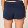Mini shorts in pile con grafica a fiocco Mini shorts in pile con grafica a fiocco