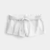 Mini shorts in pile con grafica a stella Mini shorts in pile con grafica a stella